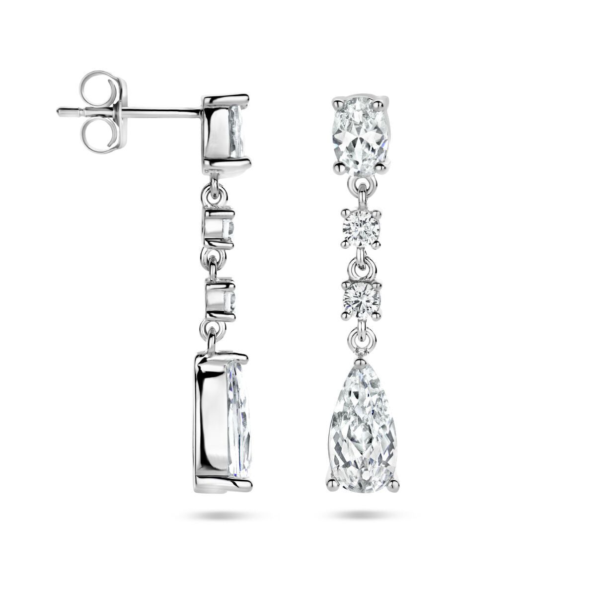 oorhangers zirkonia zilver gerhodineerd