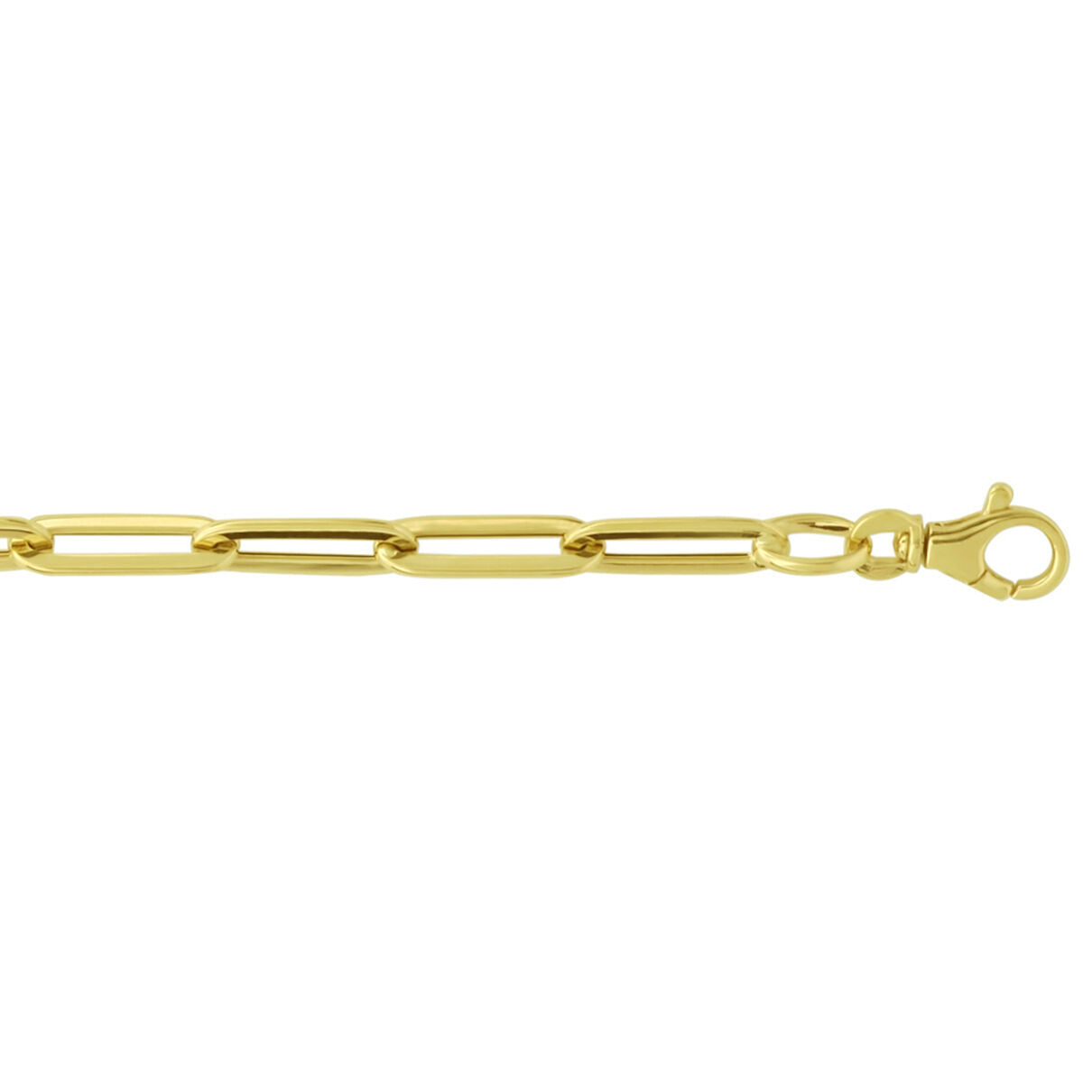 Gouden armband dames paperclip platte buis 14K