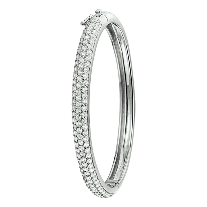 bangle scharnier zirkonia 6 x 60 mm zilver gerhodineerd