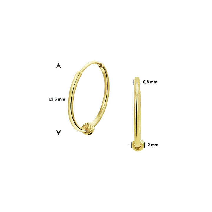 oorringen bolletje 14K geelgoud