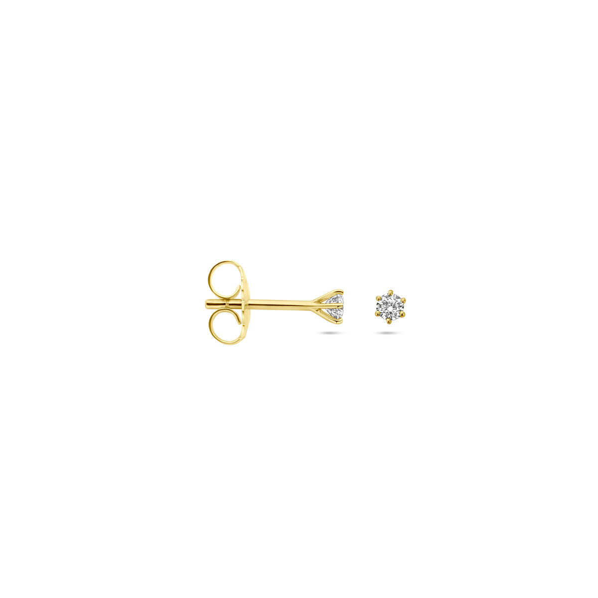 oorknoppen diamant h si 14K geelgoud