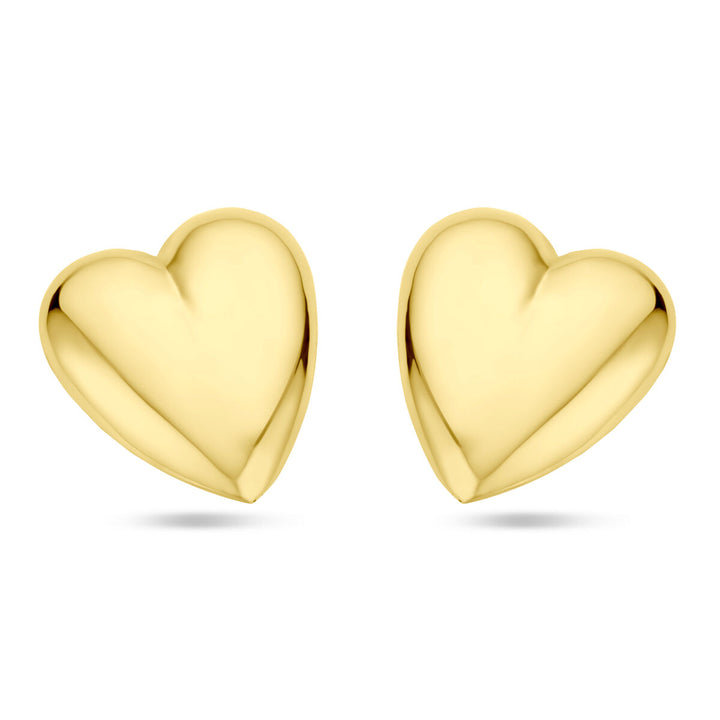 Van der Kooij Collection - ear studs heart 31 mm 1 micron silver gold plated (yellow)