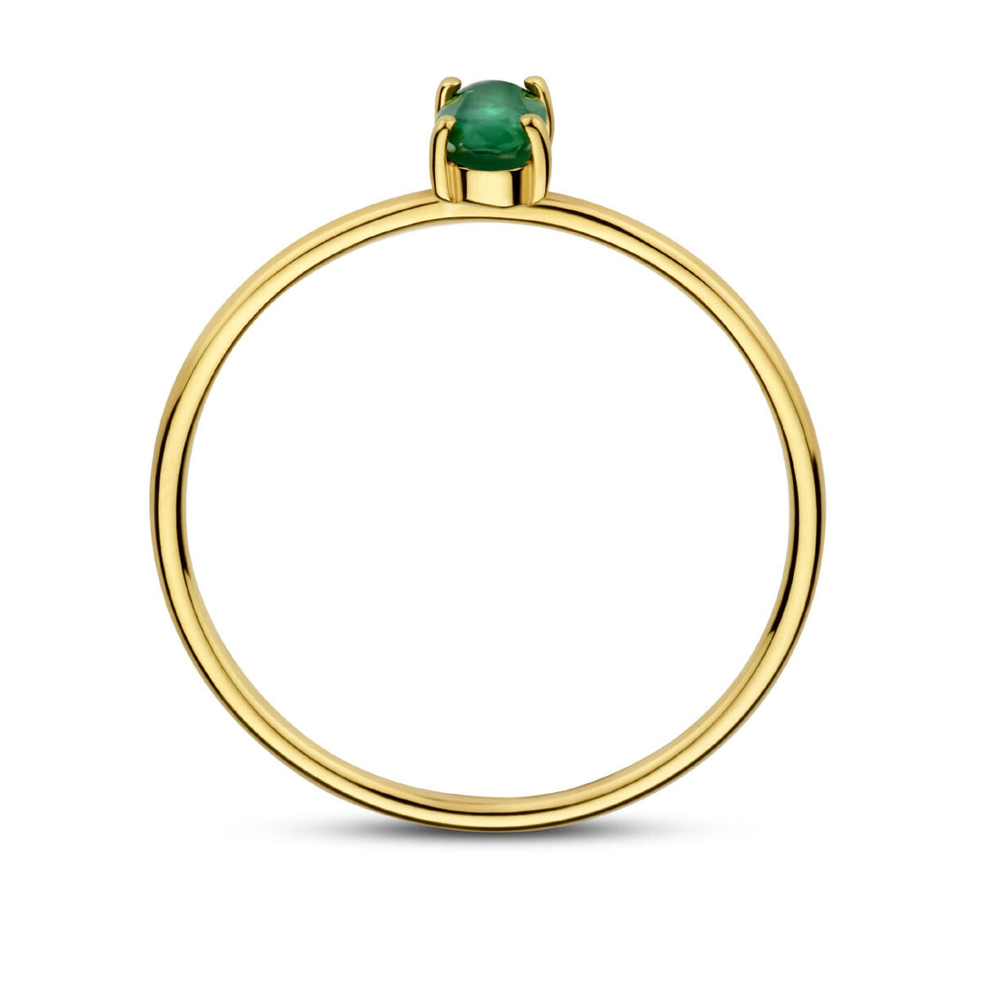 ring smaragd 14K geelgoud