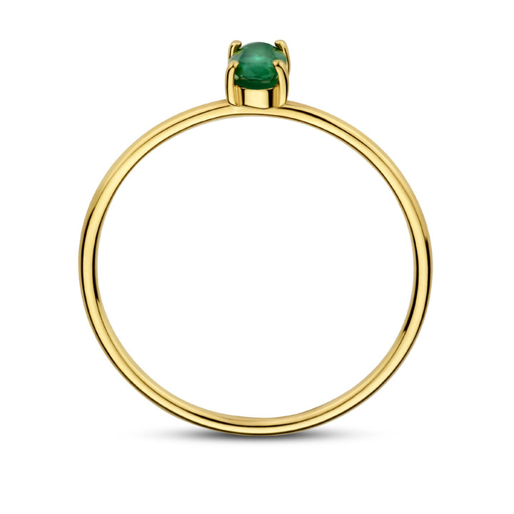 emerald ring 14K yellow gold