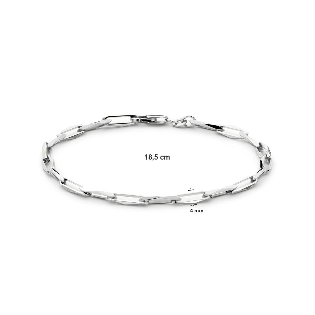 Silver bracelet ladies closed forever solid rhodium plated