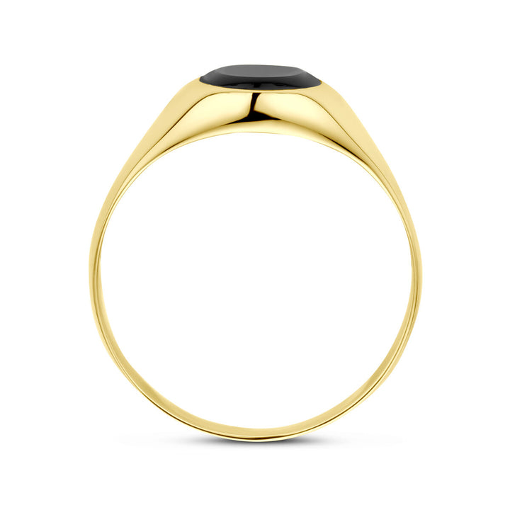 ring onyx 14K geelgoud