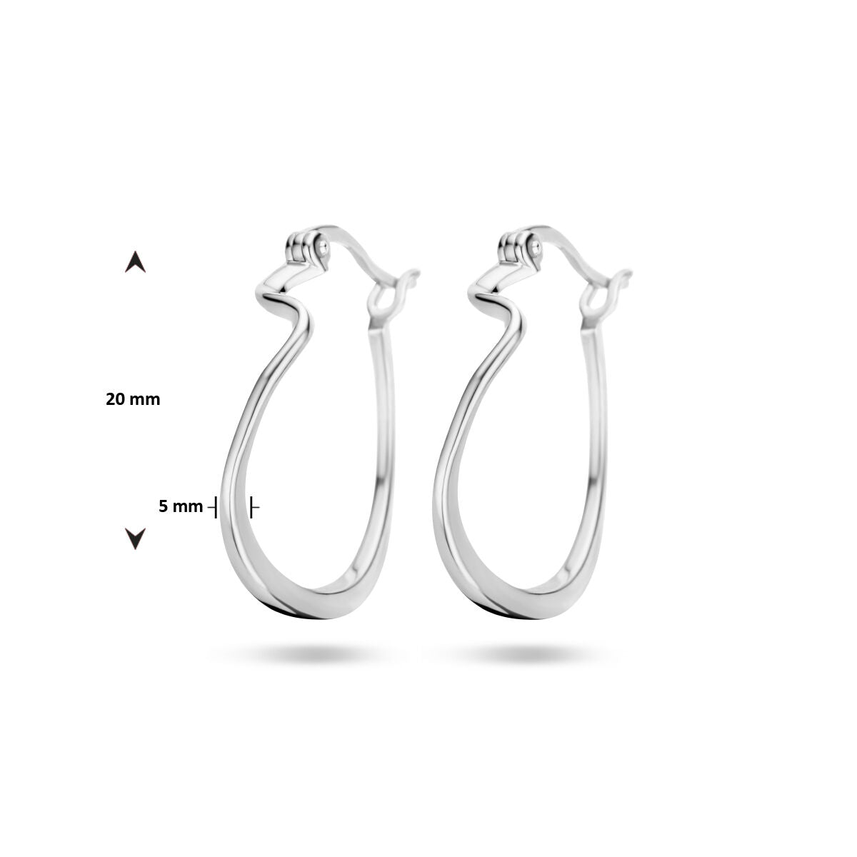 earrings silver rhodium plated