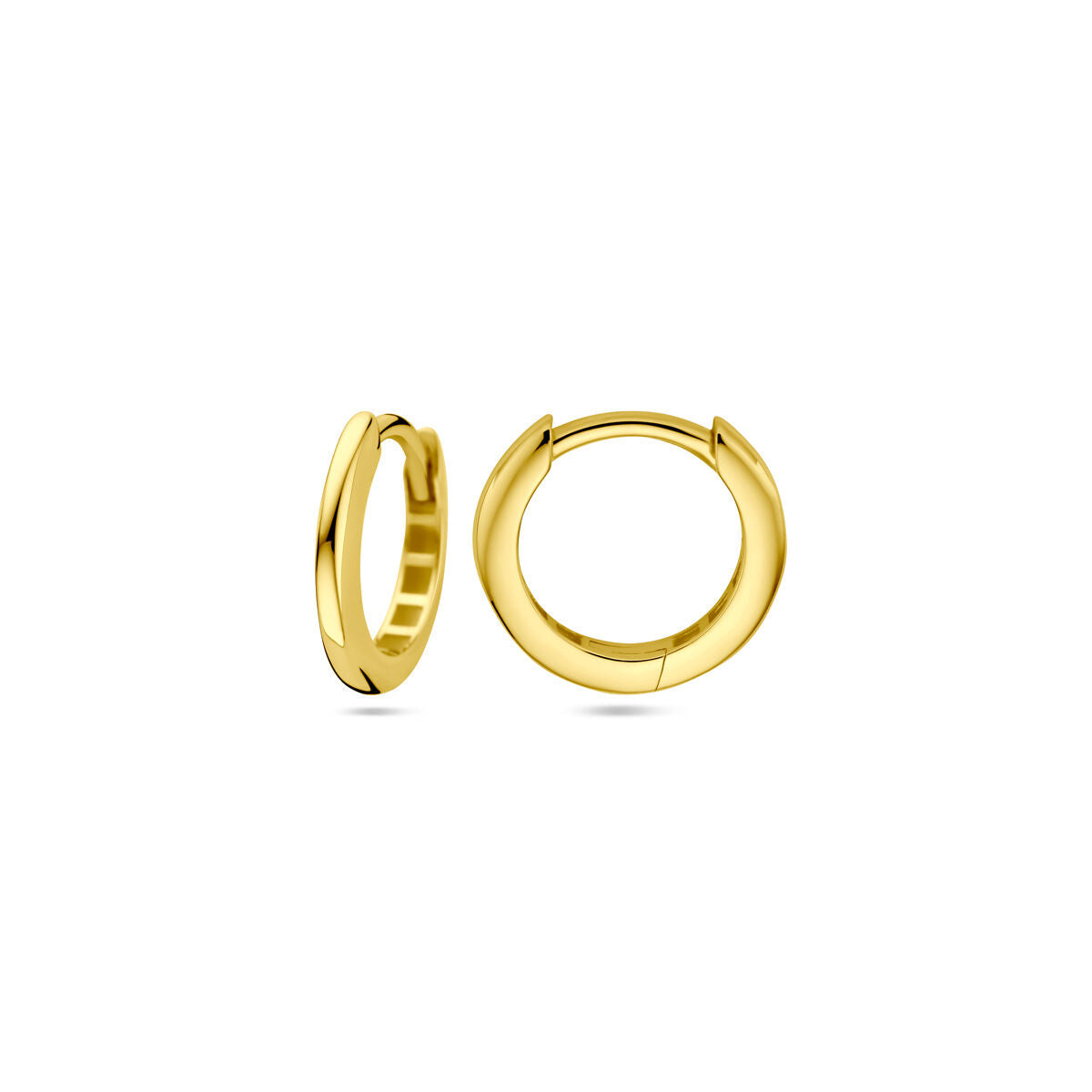 klapoorringen 12.5 mm 14K geelgoud
