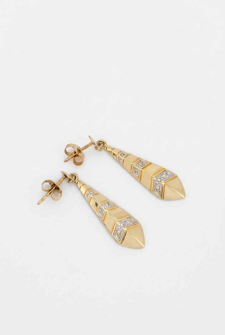 vintage gouden oorbellen 14K 2.3gr
