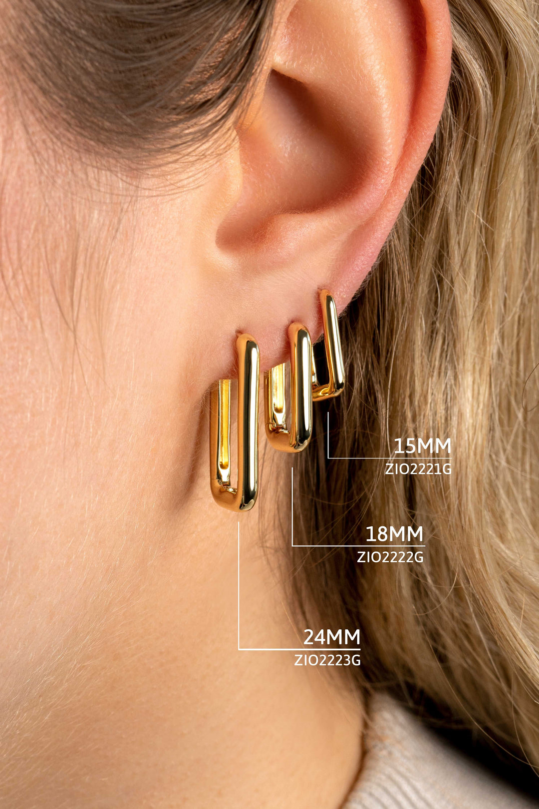 Zinzi Earrings Gold Plated Zio2222 G