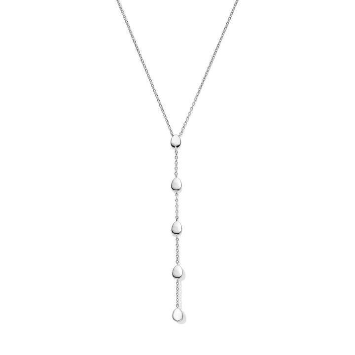 y-collier 40 + 5 cm zilver gerhodineerd