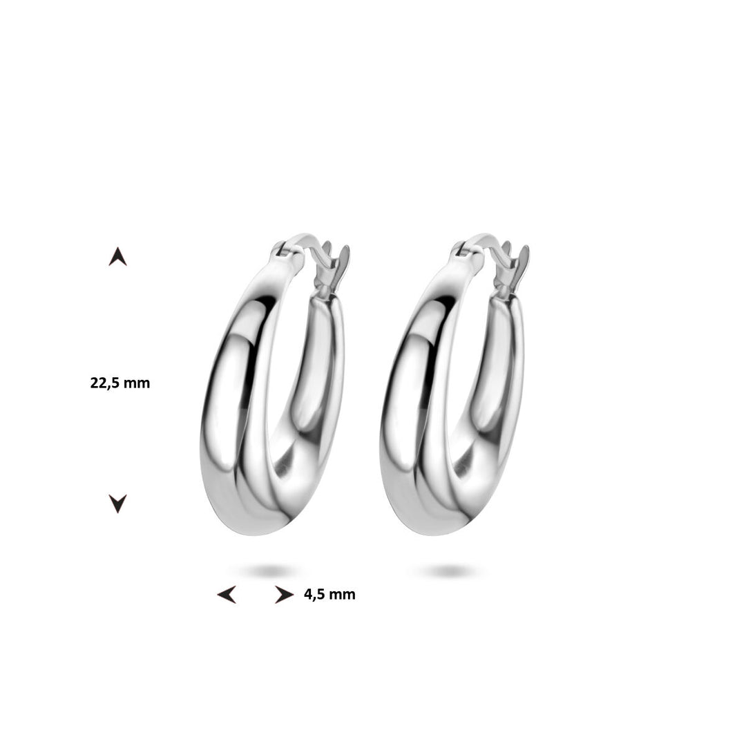 earrings silver rhodium plated