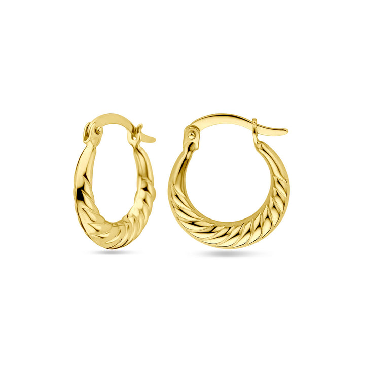 oorringen 17 mm 14K geelgoud