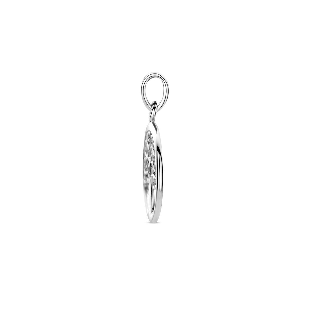 pendant tree of life silver rhodium plated