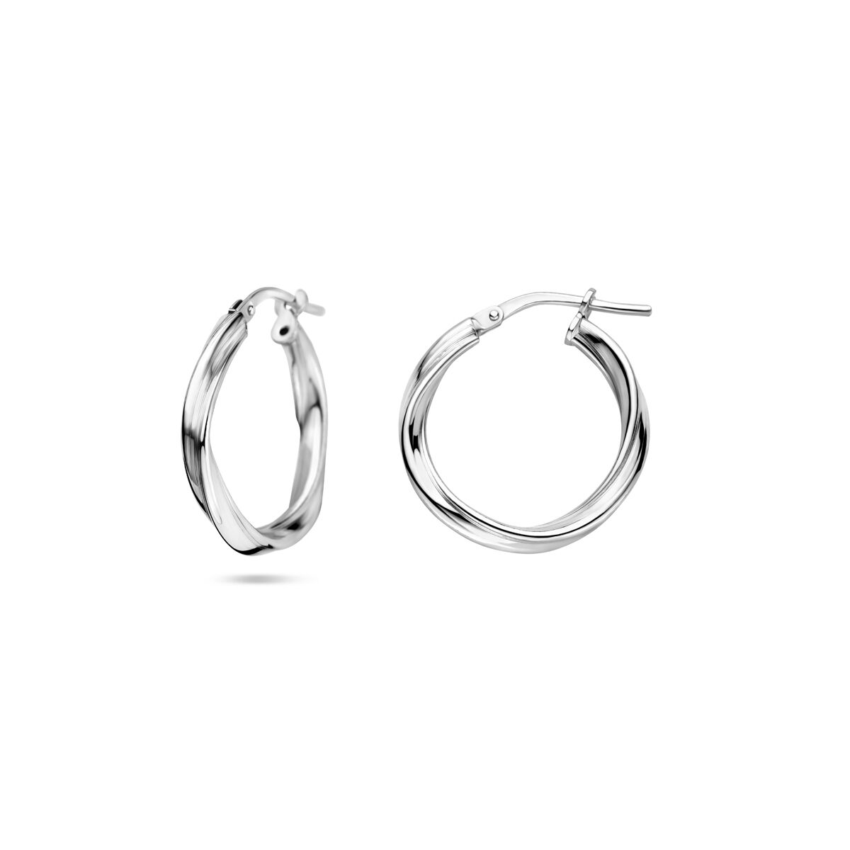 oorringen gedraaid 2,0 mm zilver gerhodineerd