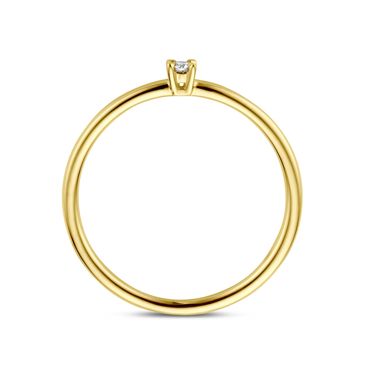 ring diamant 0.03ct h si 14K geelgoud