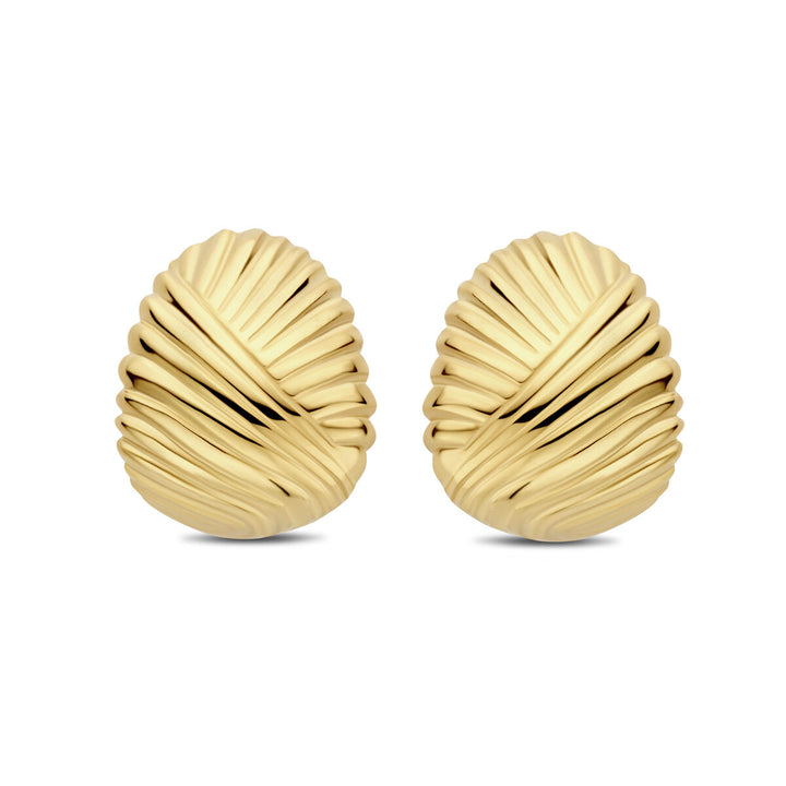 oorknoppen 20 mm 1 micron zilver verguld (geel)