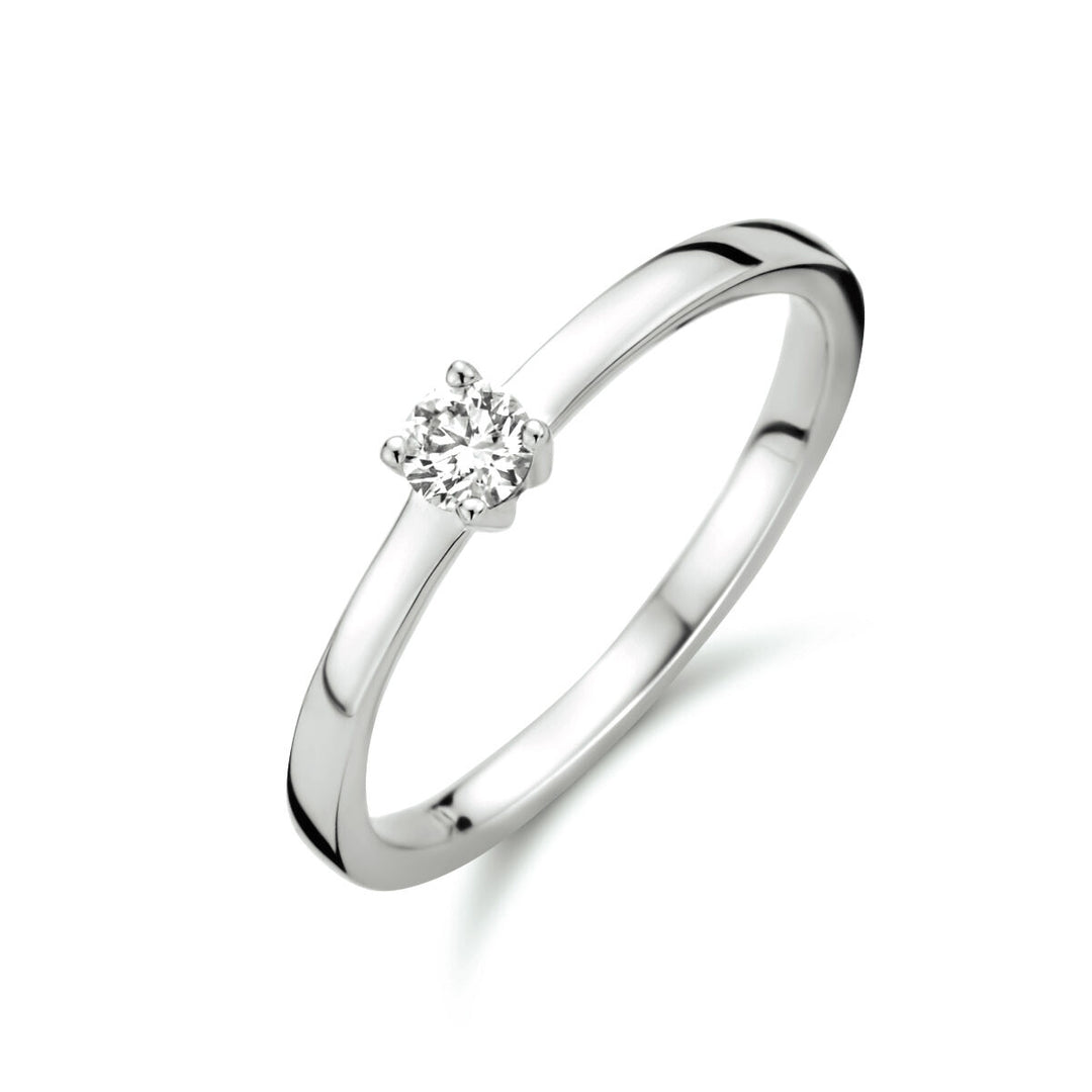 ring diamond 0.15ct h si 14K white gold