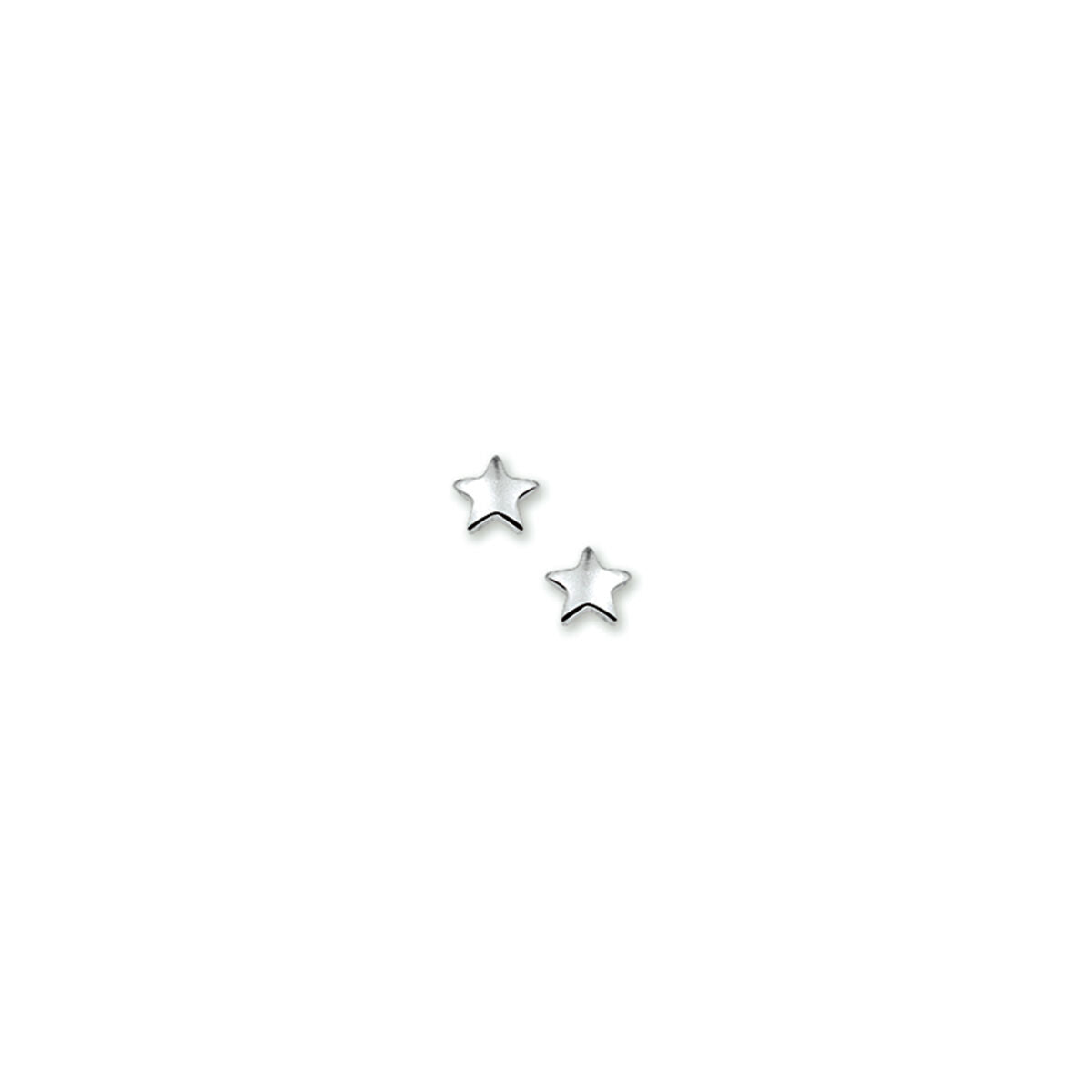 star stud earrings silver rhodium plated