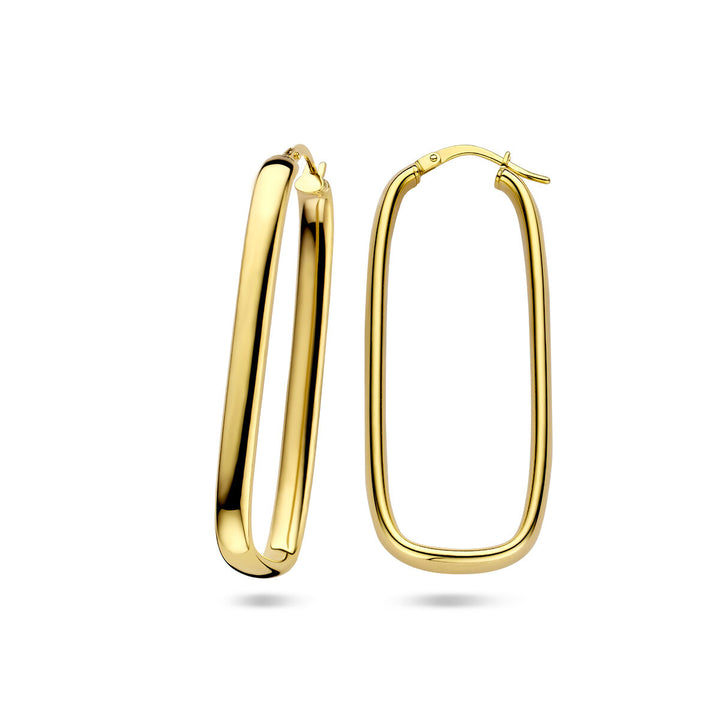 earrings paper clip Zilgold (yellow gold with silver core)