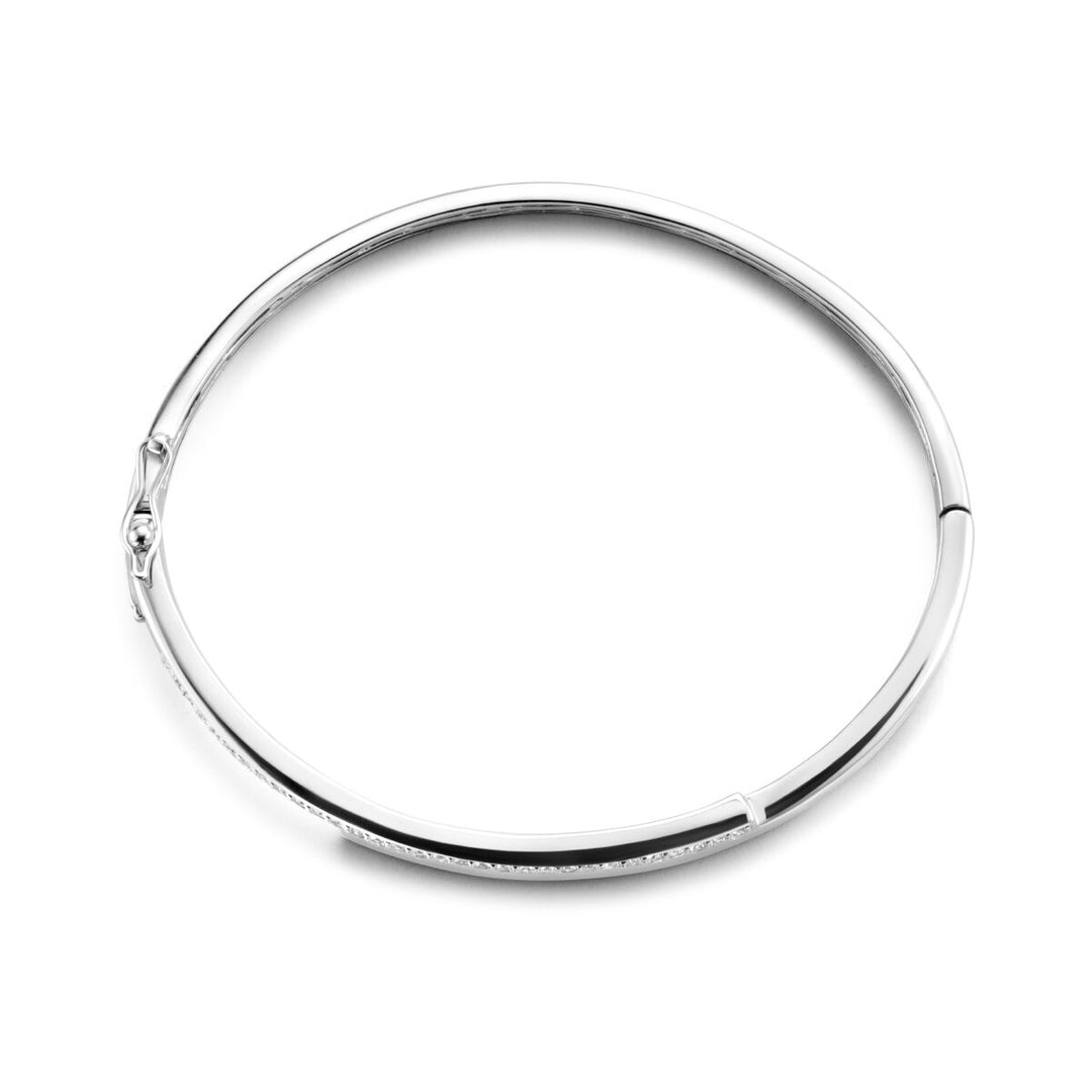 bangle zirkonia 9,5 x 61 mm zilver gerhodineerd