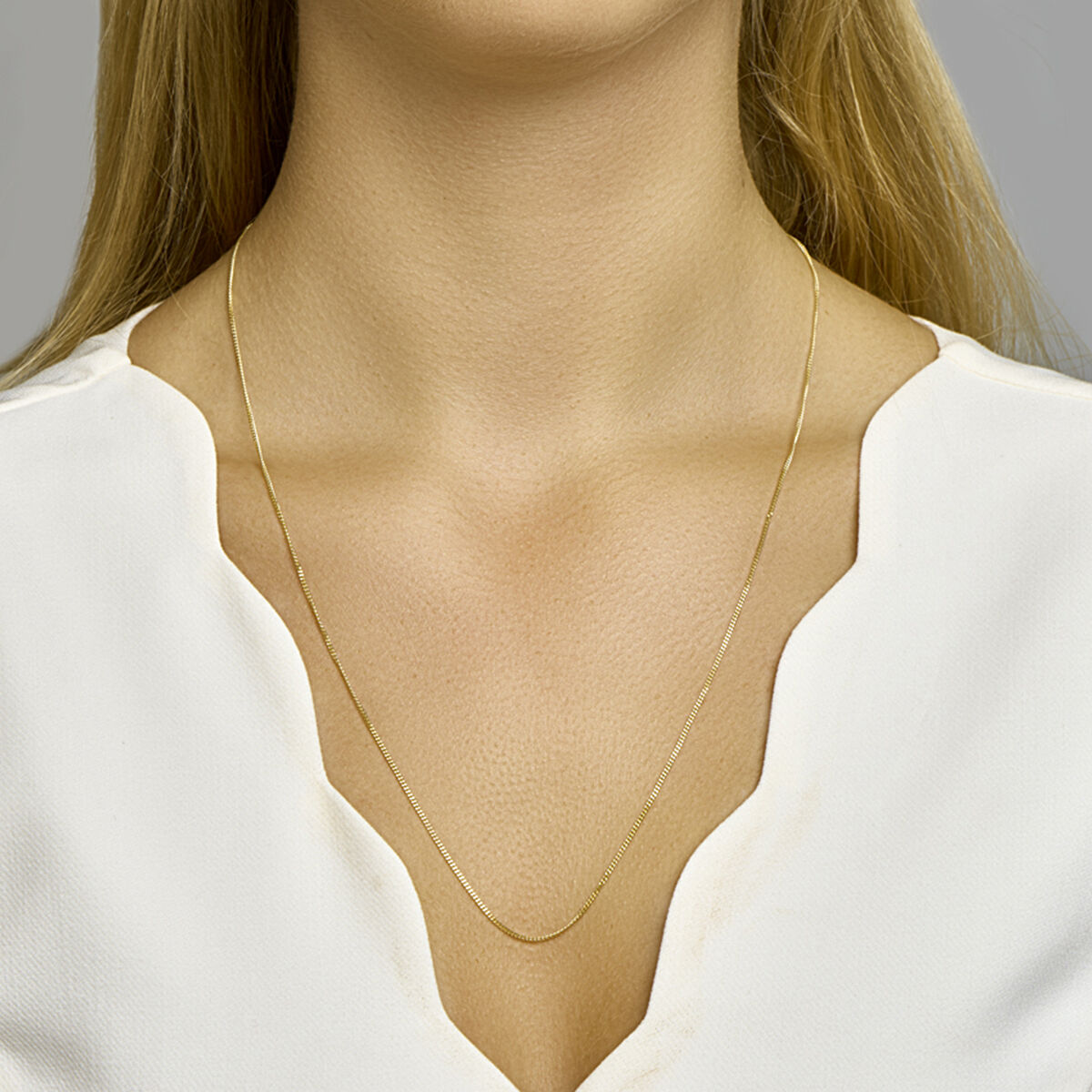 18k Geelgouden ketting met geslepen gourmette schakel
