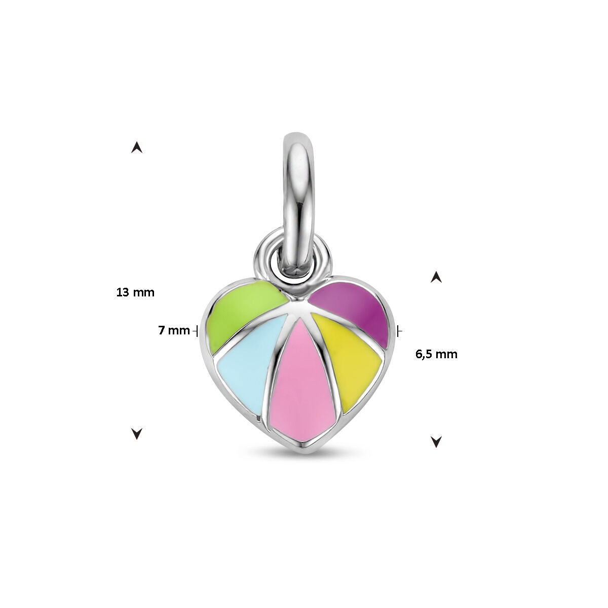 hanger hart zilver gerhodineerd