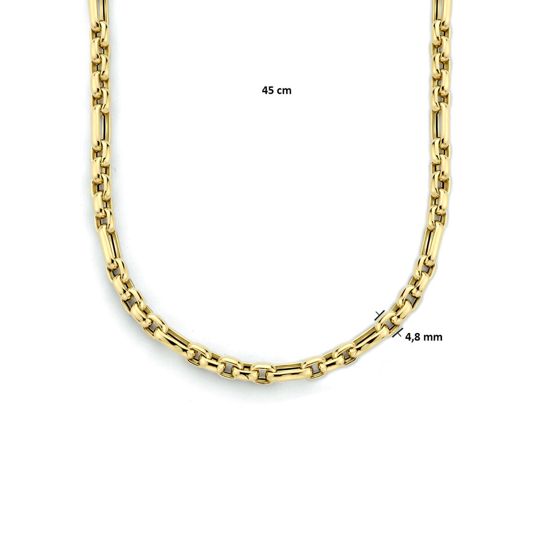 collier anker 4,8 mm 45 cm 14K geelgoud