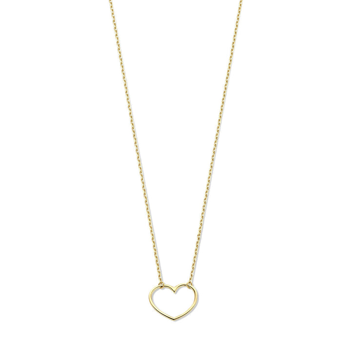 necklace heart 40 - 42 - 44 cm 14K yellow gold