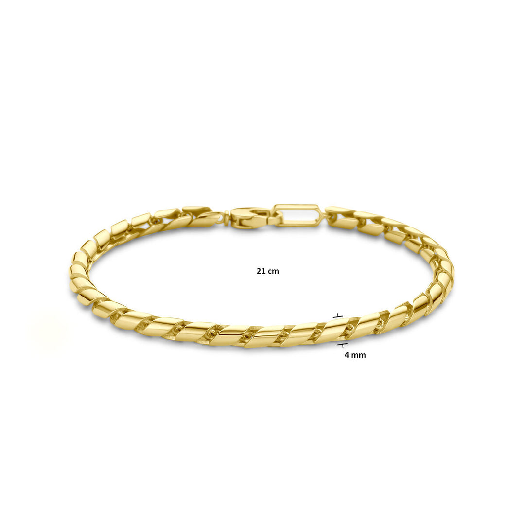 armband 4 mm 21 cm 14K geelgoud