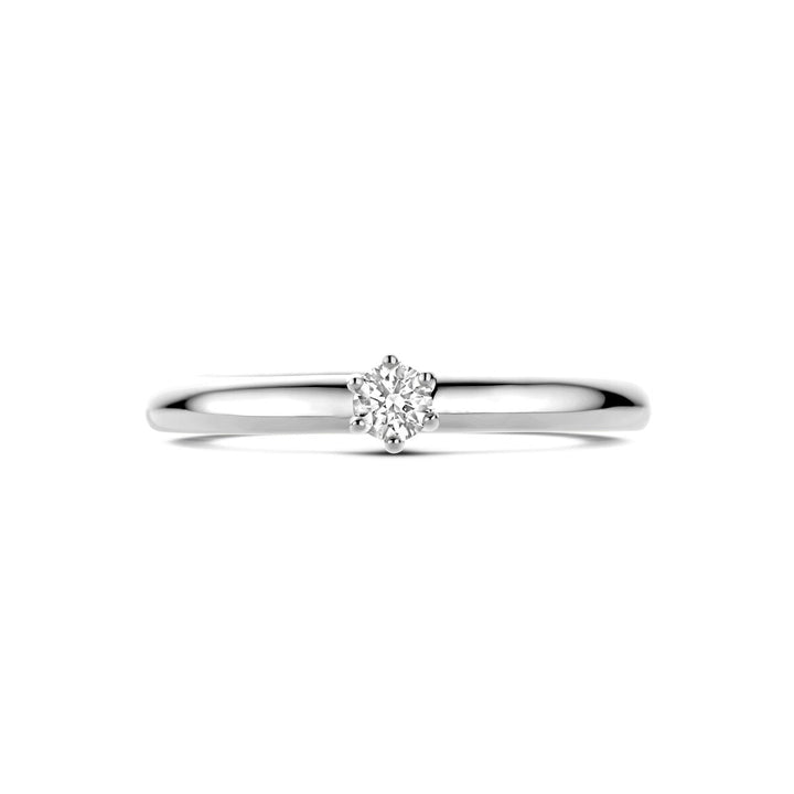 aanzoeksring diamant 0.10ct h si 14K witgoud