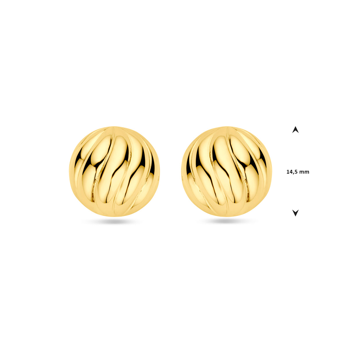 oorknoppen zilver verguld (geel)