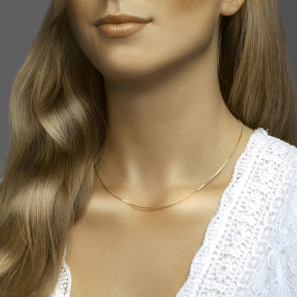 necklace venetian 1.1 mm 3 micron silver gold plated (yellow)