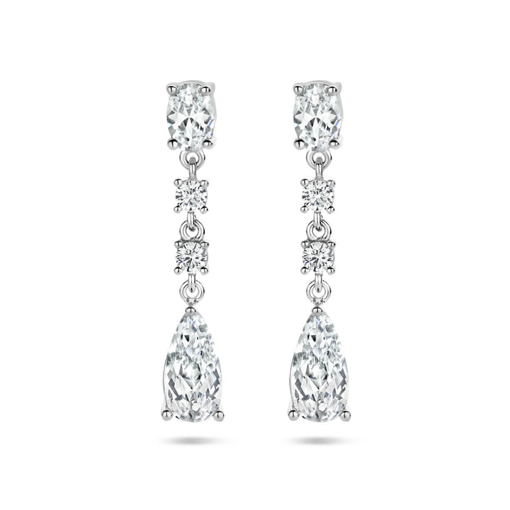 oorhangers zirkonia zilver gerhodineerd