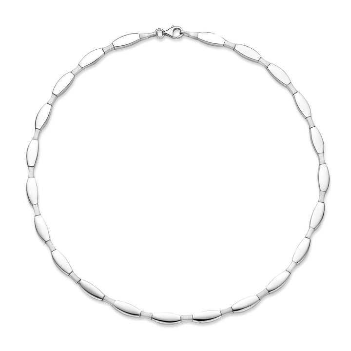 necklace choker 5.5 mm 43 cm poly/matte silver rhodium plated