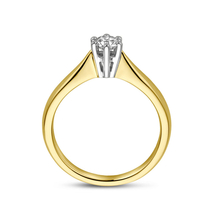 Ring Diamant 0,25 ct h si 14K Bicolor-Gold gelb/weiß