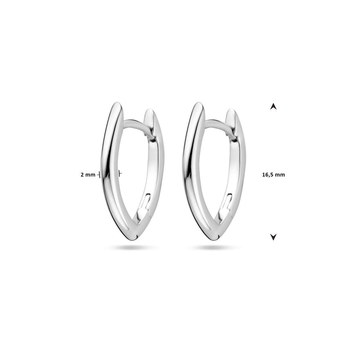 klapoorringen 2,0 mm zilver gerhodineerd