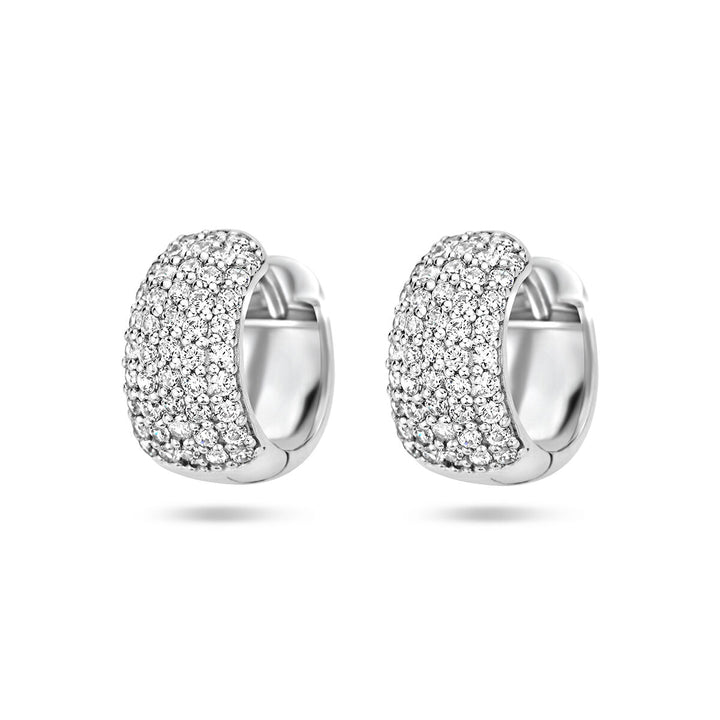 klapoorringen zirkonia zilver gerhodineerd