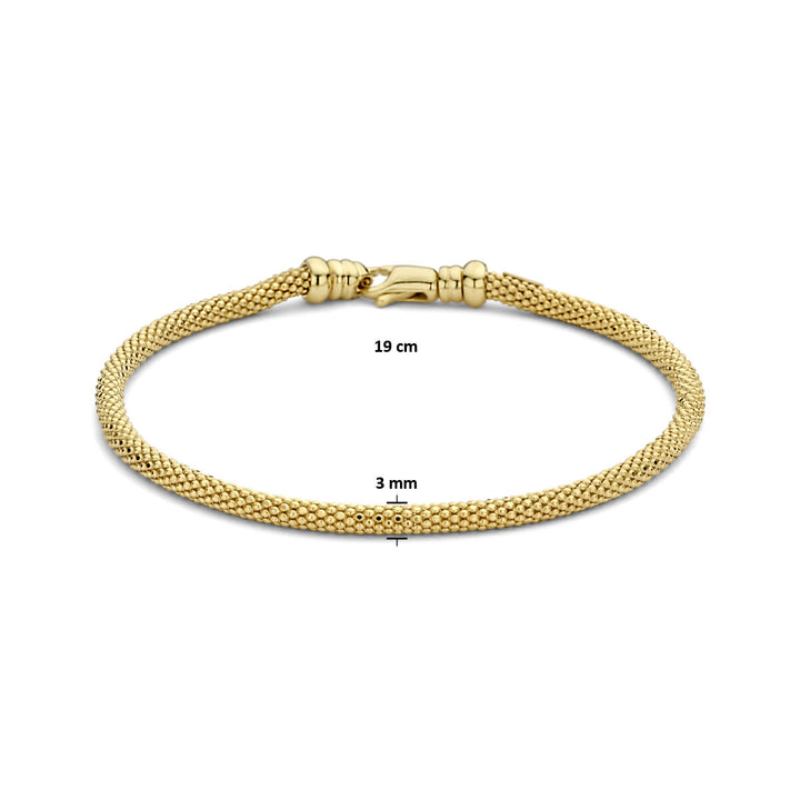 Gold bracelet ladies popcorn 14K