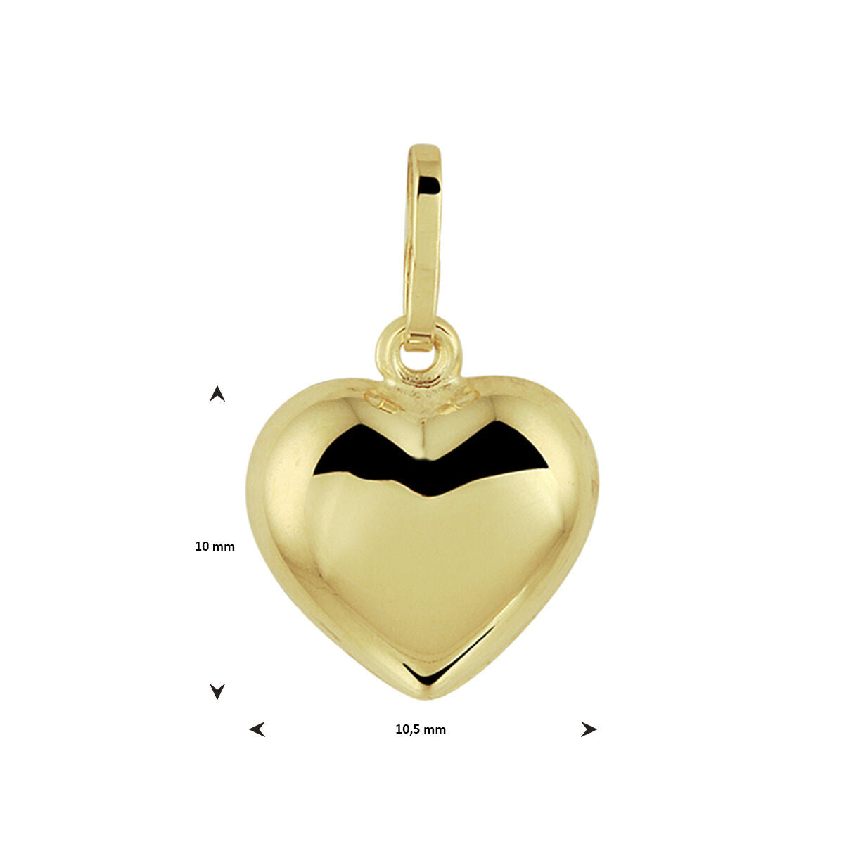 hanger hart 14K geelgoud