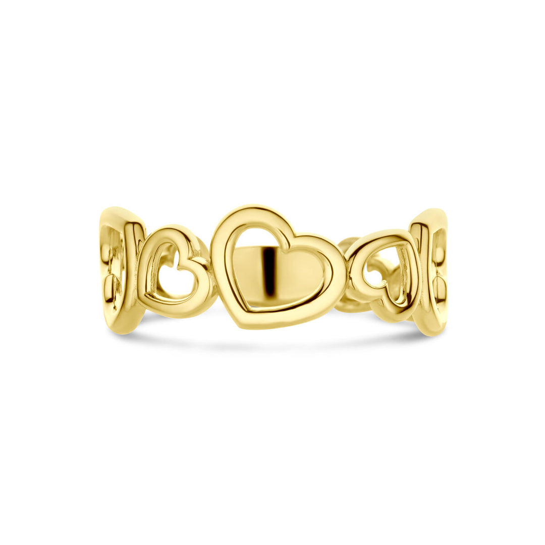 Ring Herzen 14K Gelbgold