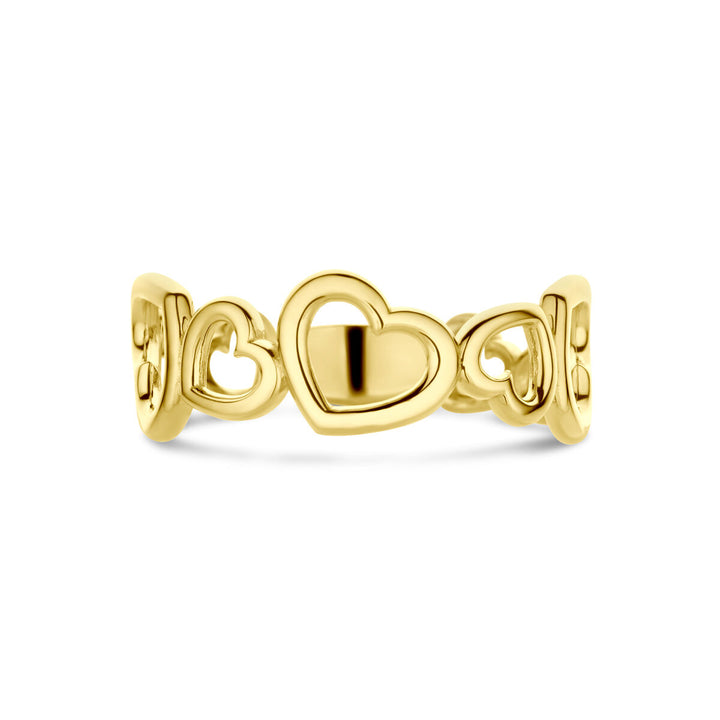 Ring Herzen 14K Gelbgold