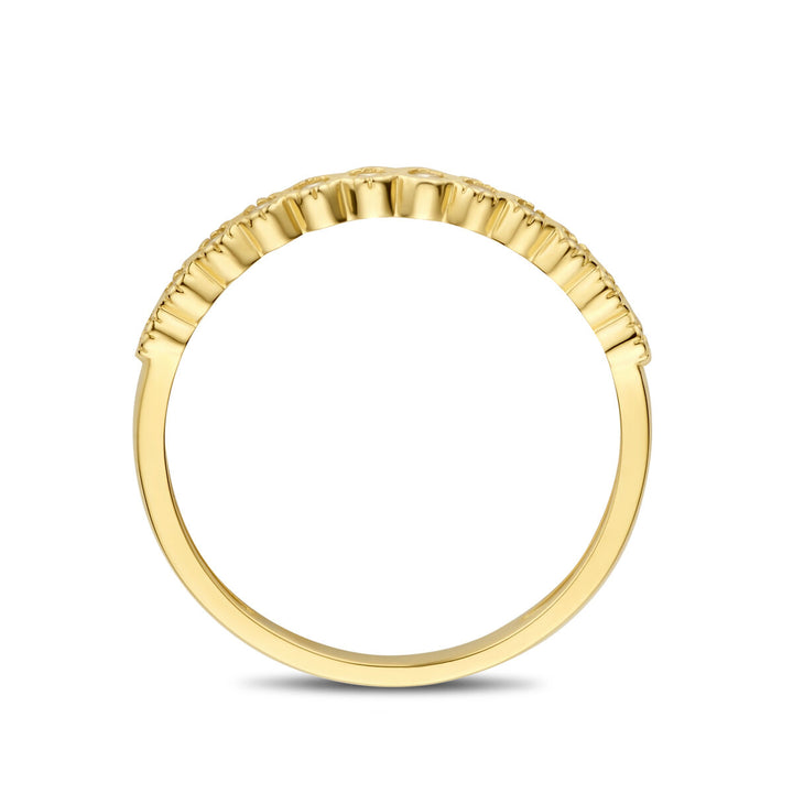 ring zirkonia 14K geelgoud