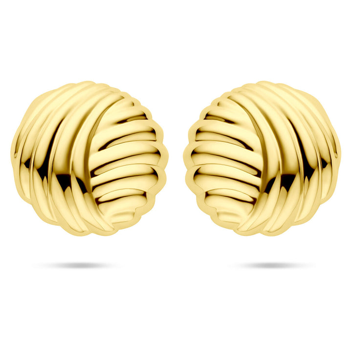 oorknoppen 35 mm 1 micron zilver verguld (geel)