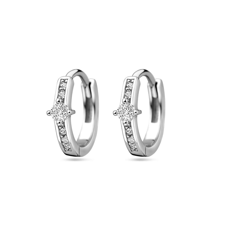 klapoorringen zirkonia zilver gerhodineerd