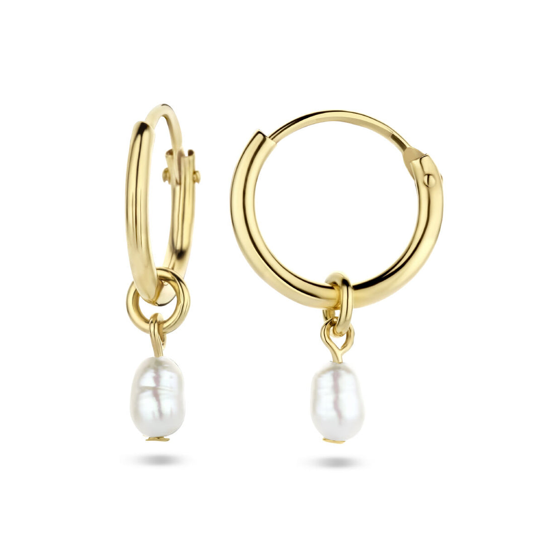 pearl earrings 14K yellow gold