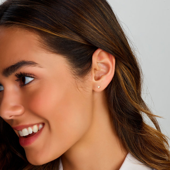 Ohrstecker Herz 14K Gelbgold