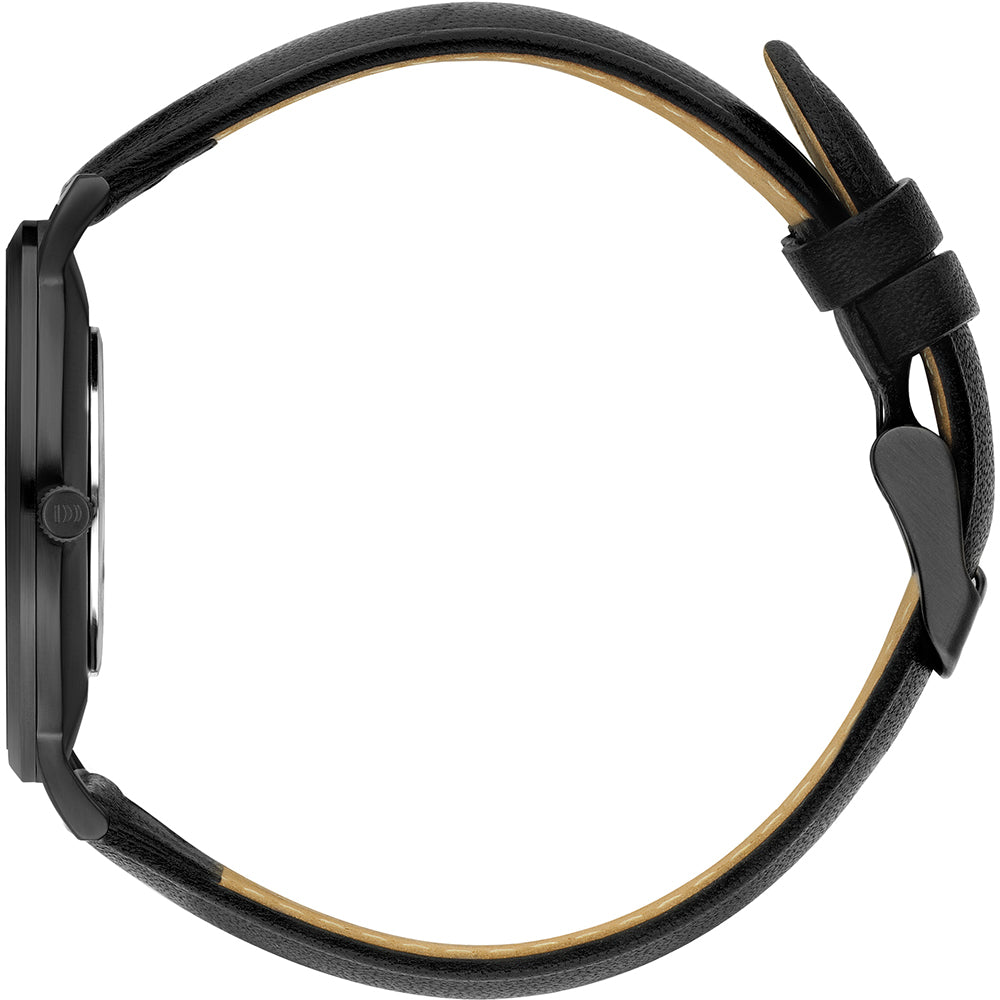 Dänische Design-Unisex-Uhr mit schwarzem Zifferblatt – IQ53Q1217