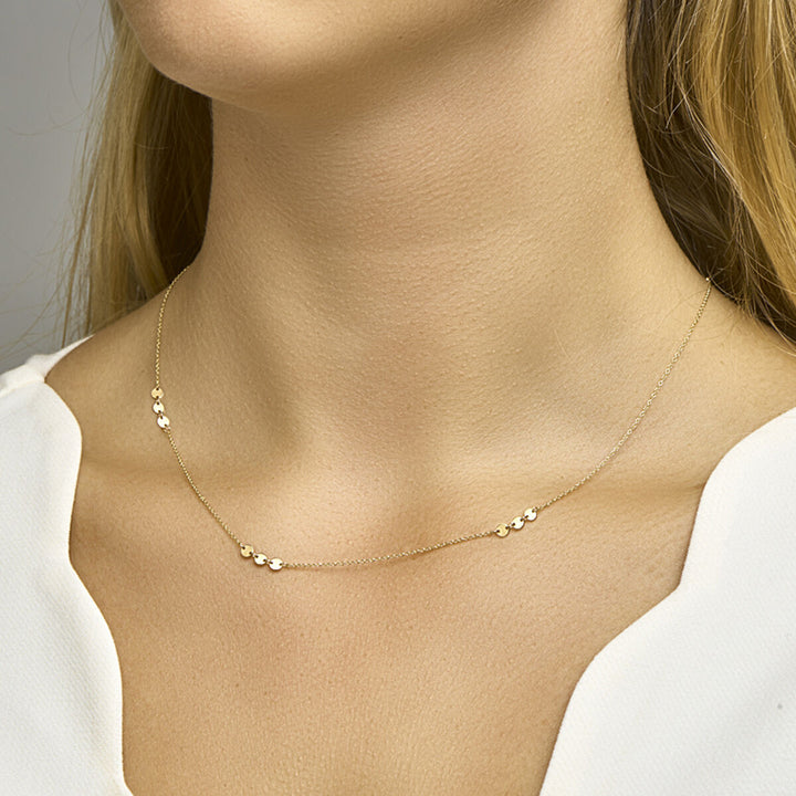 necklace circles 41 - 43 - 45 cm 14K yellow gold