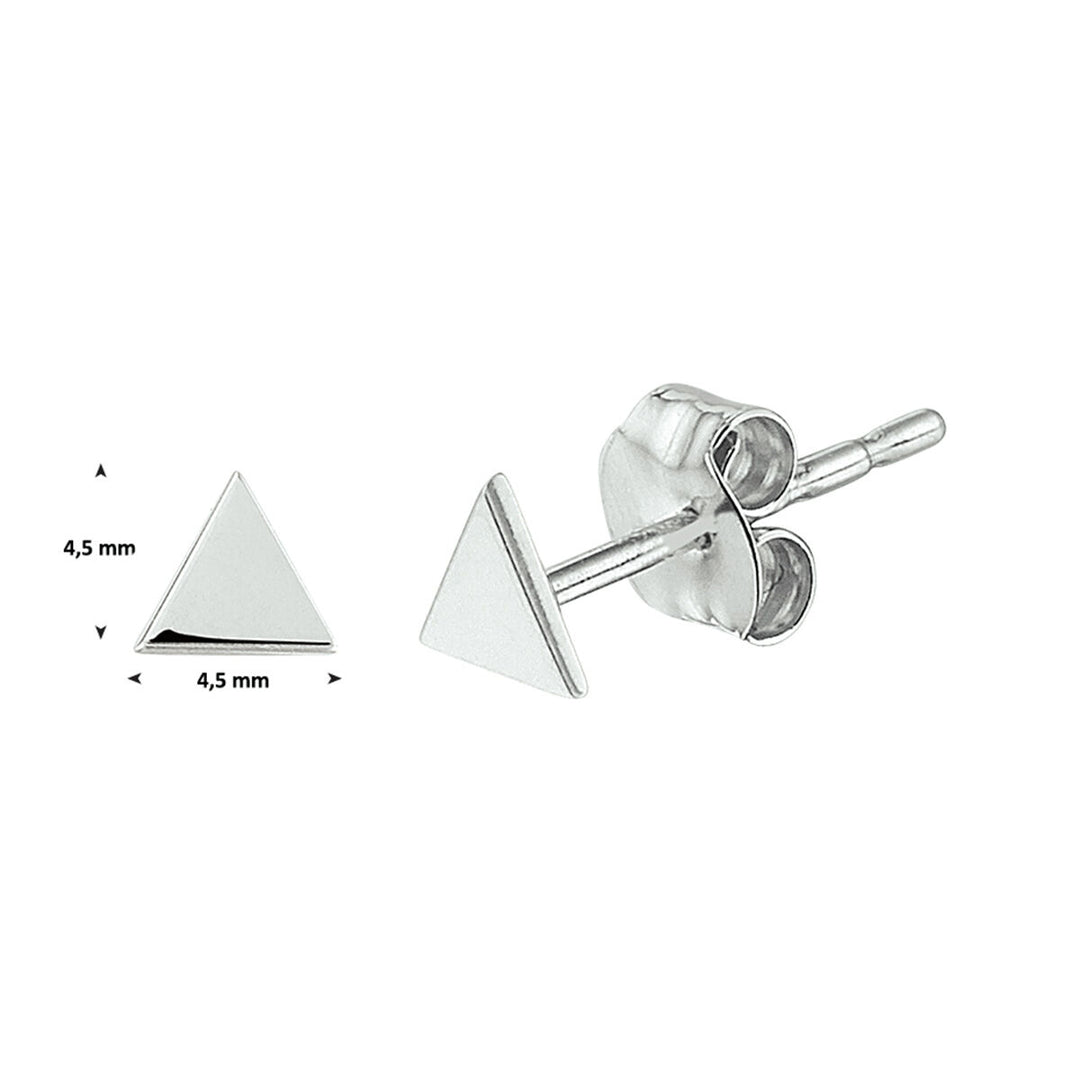 triangle earrings 14K white gold